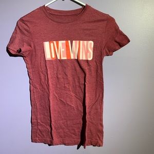 Love Wins red tee